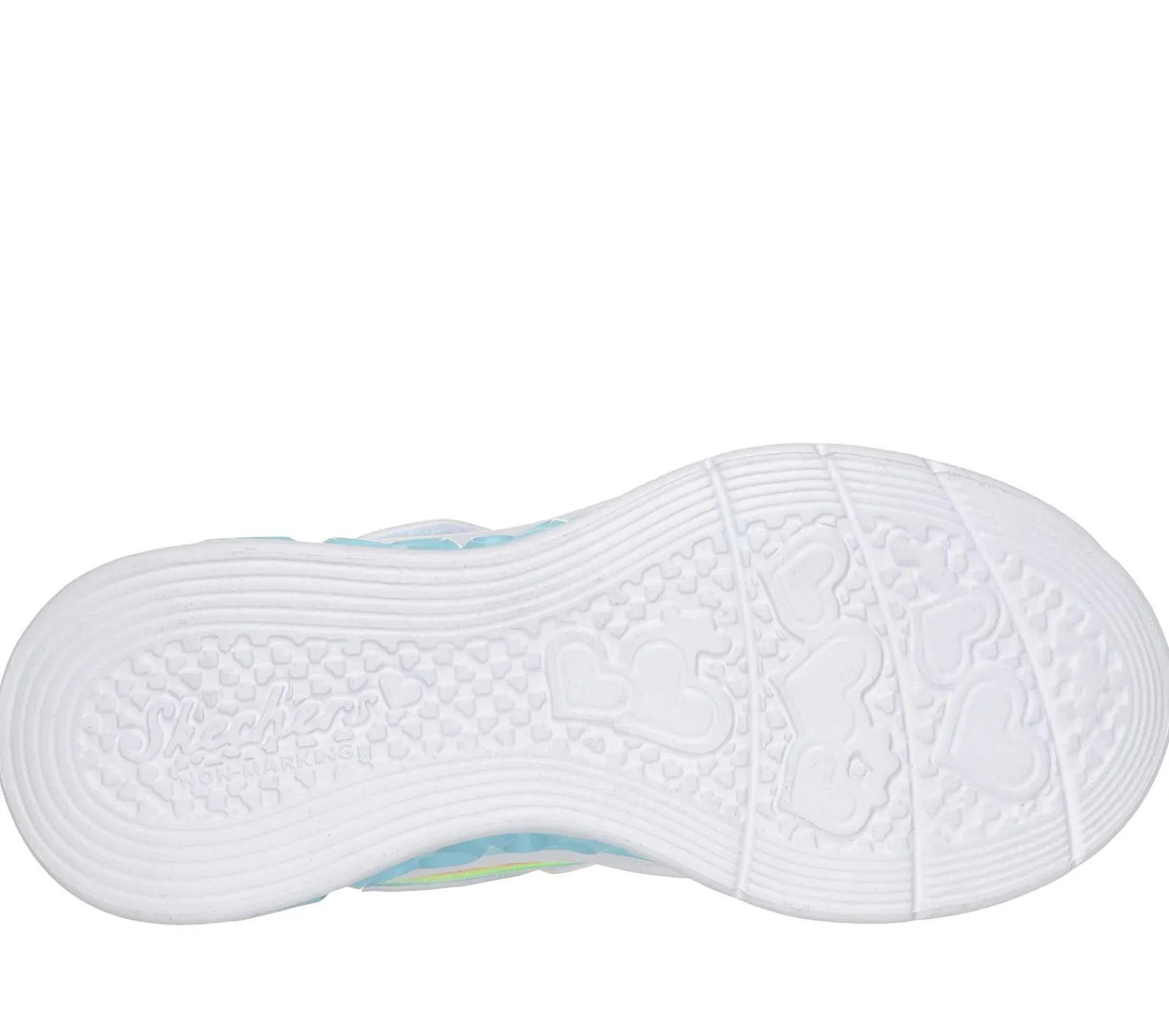 Luzes|Sapatilhas-SKECHERS Flutter Heart Lights - Groovy Swirl BRANCO / MULTICOR
