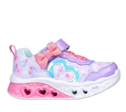 Calçado Sem Atacadores|Luzes-SKECHERS Flutter Heart Lights - Kind Spirit LAVANDA / ROSA CHOQUE