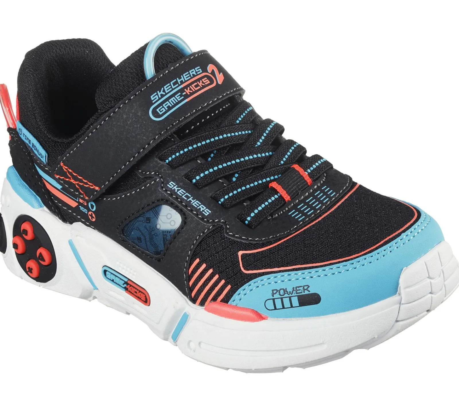 Sapatilhas-SKECHERS Game Kicks: Gametronix 2.0 PRETO / MULTICOR