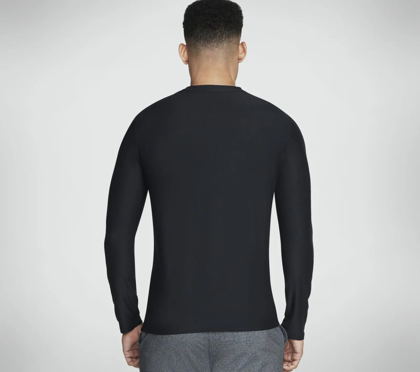 Partes De Cima|Partes De Cima-SKECHERS GO DRI All Day Long Sleeve Tee PRETO