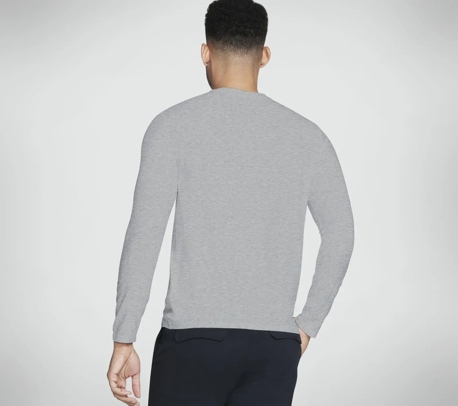 Partes De Cima|Partes De Cima-SKECHERS GO DRI All Day Long Sleeve Tee CINZENTO CLARO