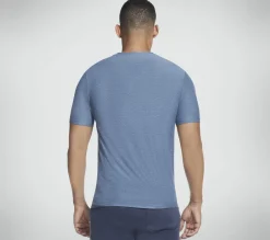 Partes De Cima|Partes De Cima-SKECHERS GO DRI All Day Tee AZUL / CINZENTO
