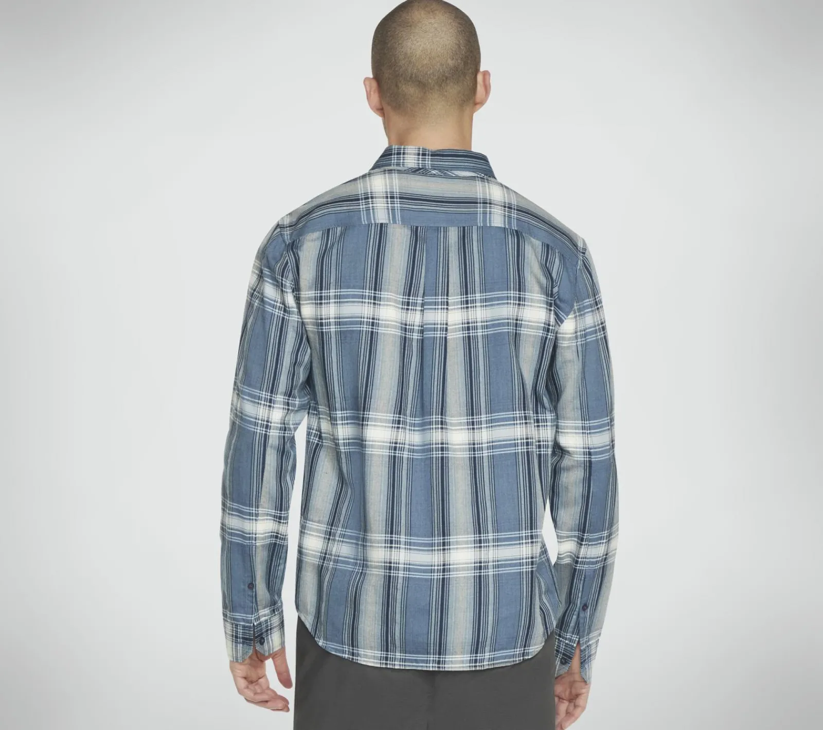 Partes De Cima|Partes De Cima-SKECHERS GO DRI Ridgetop Button Down Shirt DENIM
