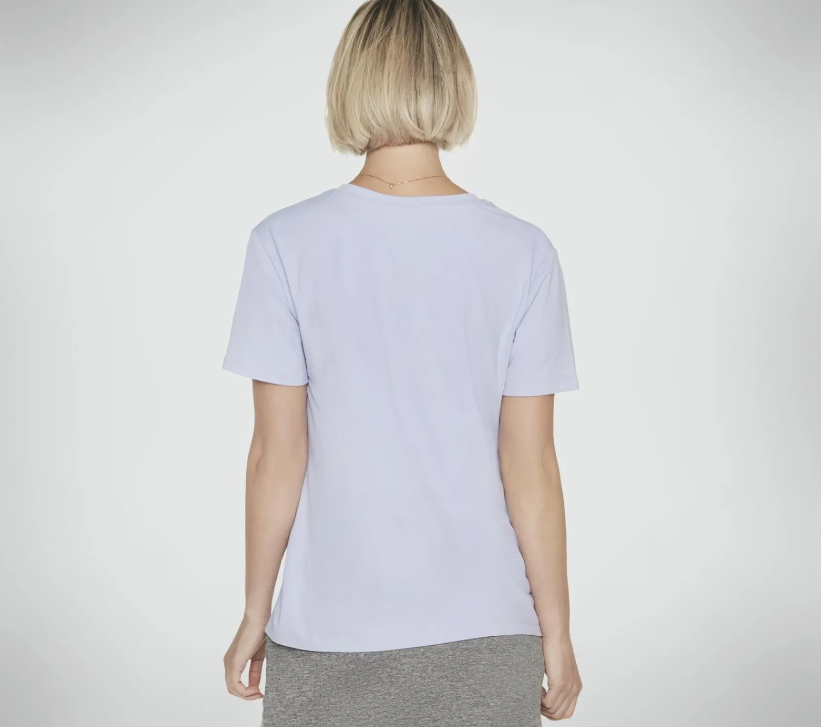 Partes De Cima|Partes De Cima-SKECHERS GO DRI SERENE V-Neck Tee ROXO / VIOLETA