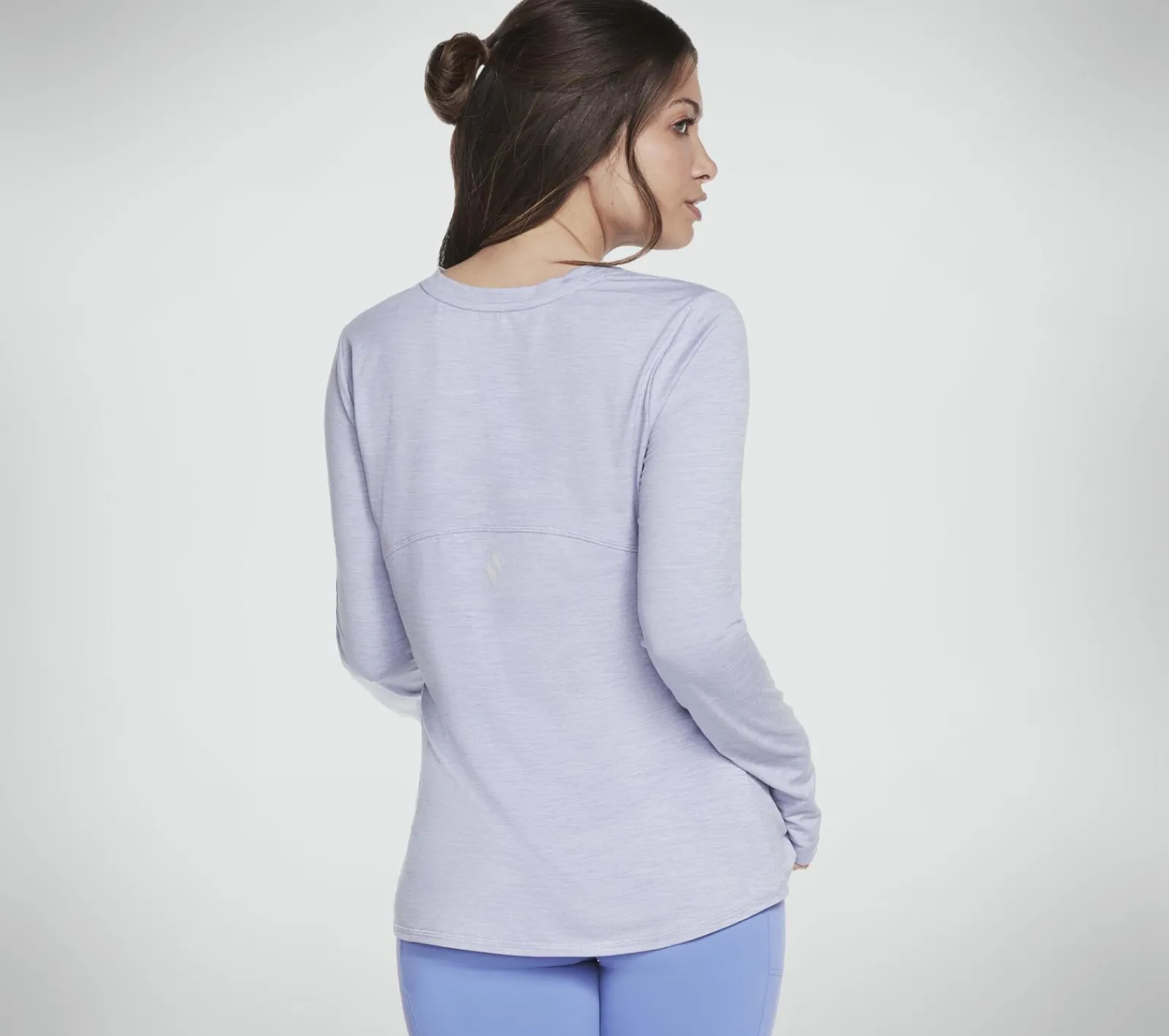 Partes De Cima|Partes De Cima-SKECHERS GO DRI SWIFT Long Sleeve Crew LAVANDA / ROSA CLARO