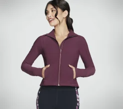 Partes De Cima|Partes De Cima-SKECHERS GO FLEX Rib Jacket BORDÔ / ROSA