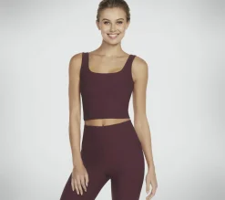Partes De Cima|Partes De Cima-SKECHERS GO FLEX RIB Longline Bra BORDÔ / ROSA