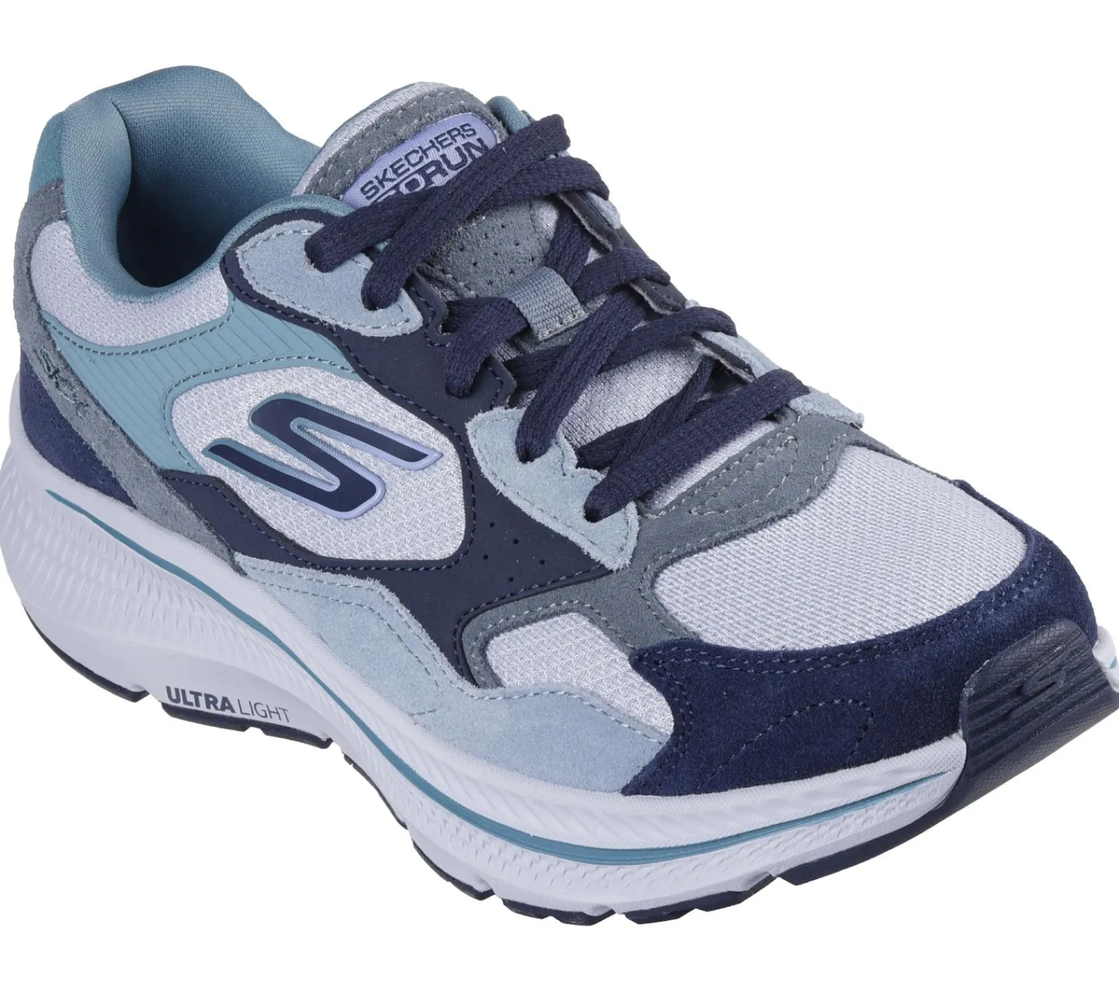 Com Atacadores|Sapatilhas-SKECHERS GO RUN Consistent 2.0 - Retro Stride AZUL / NAVY