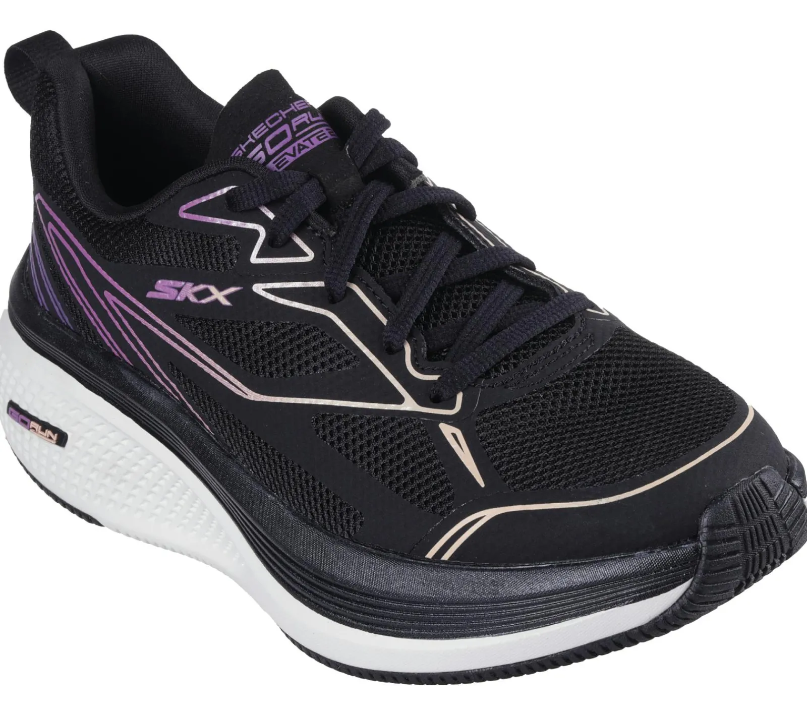Com Atacadores|Sapatilhas-SKECHERS GO RUN Elevate 2.0 - Allaire PRETO / ROXO