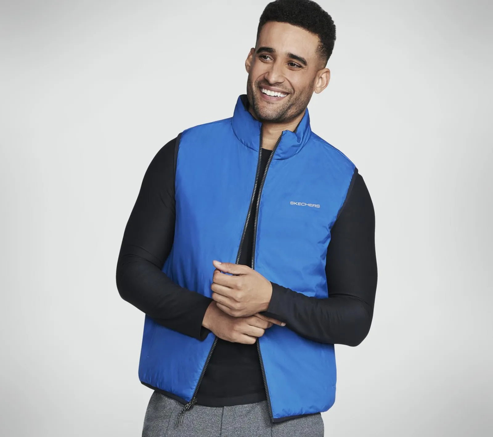 Partes De Cima|Partes De Cima-SKECHERS GO SHIELD Altitude Reversible Vest PRETO