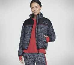 Partes De Cima|Partes De Cima-SKECHERS GO SHIELD Diamond Legacy Puffer Jacket PRETO