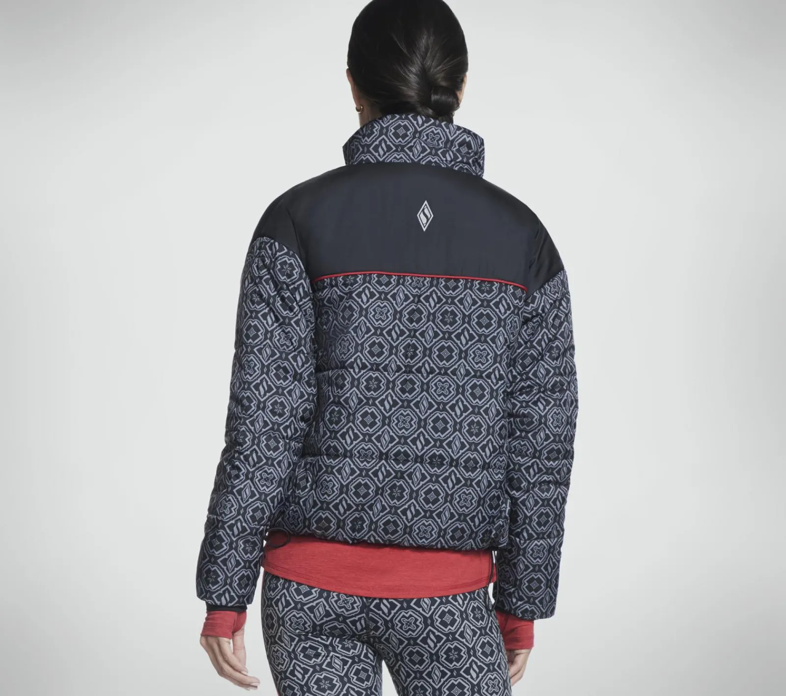 Partes De Cima|Partes De Cima-SKECHERS GO SHIELD Diamond Legacy Puffer Jacket PRETO