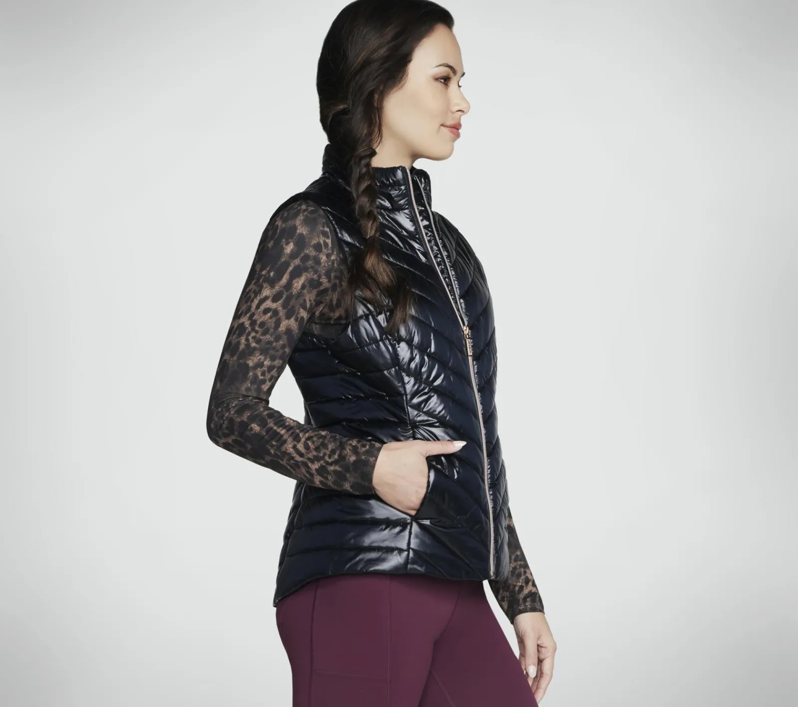 Partes De Cima|Partes De Cima-SKECHERS GO SHIELD Shine Vest PRETO