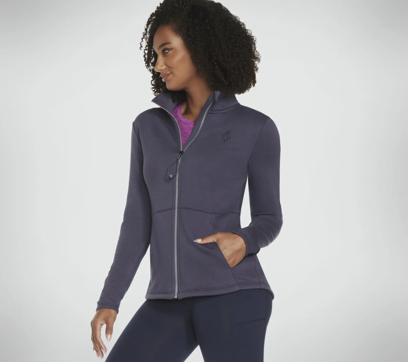Partes De Cima|Partes De Cima-SKECHERS GO SNUGGLE Jacket ROXO / CARVÃO