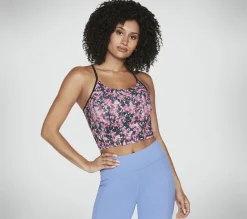 Partes De Cima|Partes De Cima-SKECHERS GO STRETCH Fantasy Fields Racerback Bra PRETO / VERMELHO / AZUL