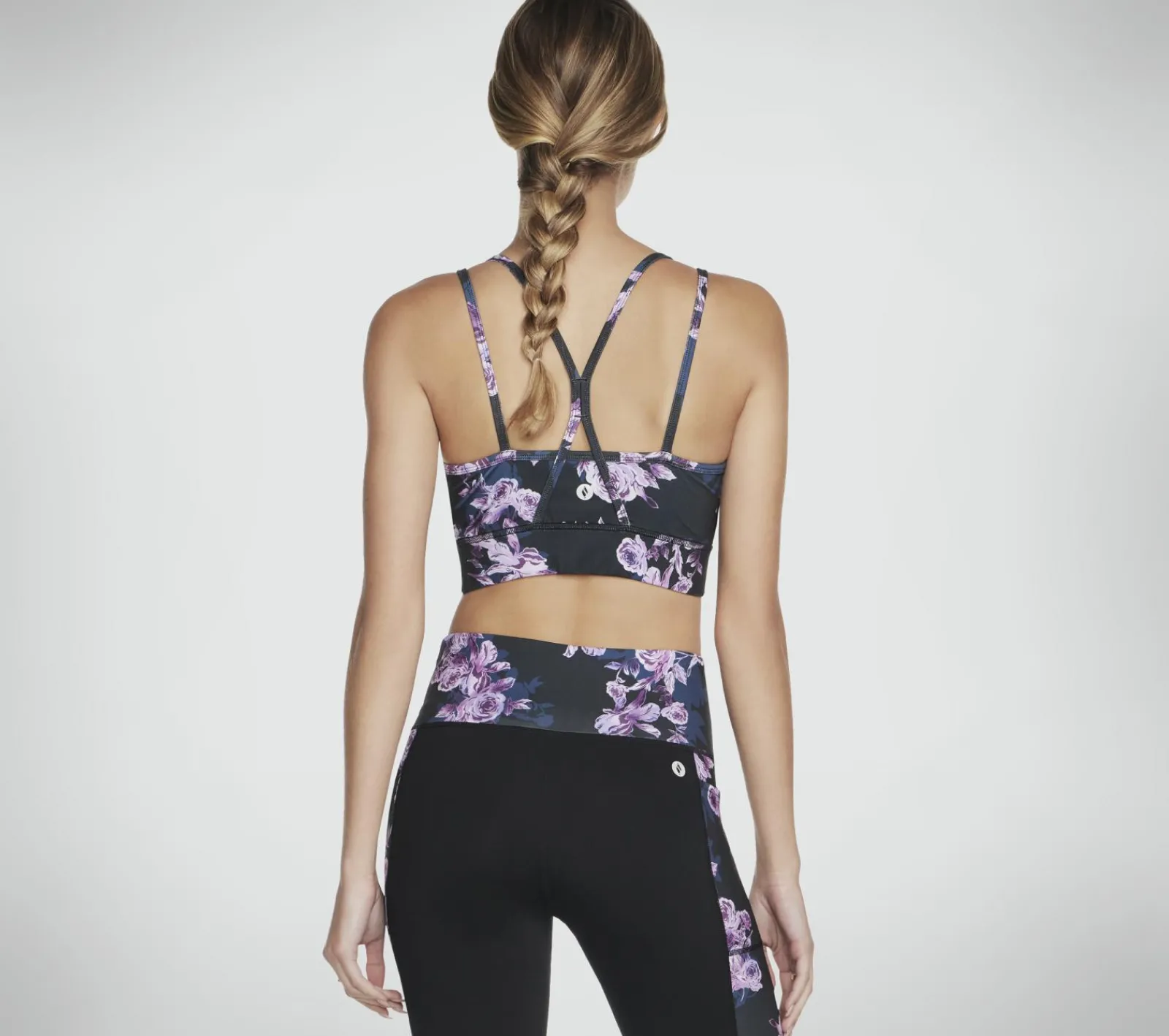 Partes De Cima|Partes De Cima-SKECHERS GO STRETCH Winter Bloom Bra PRETO / LAVANDA / ROSA