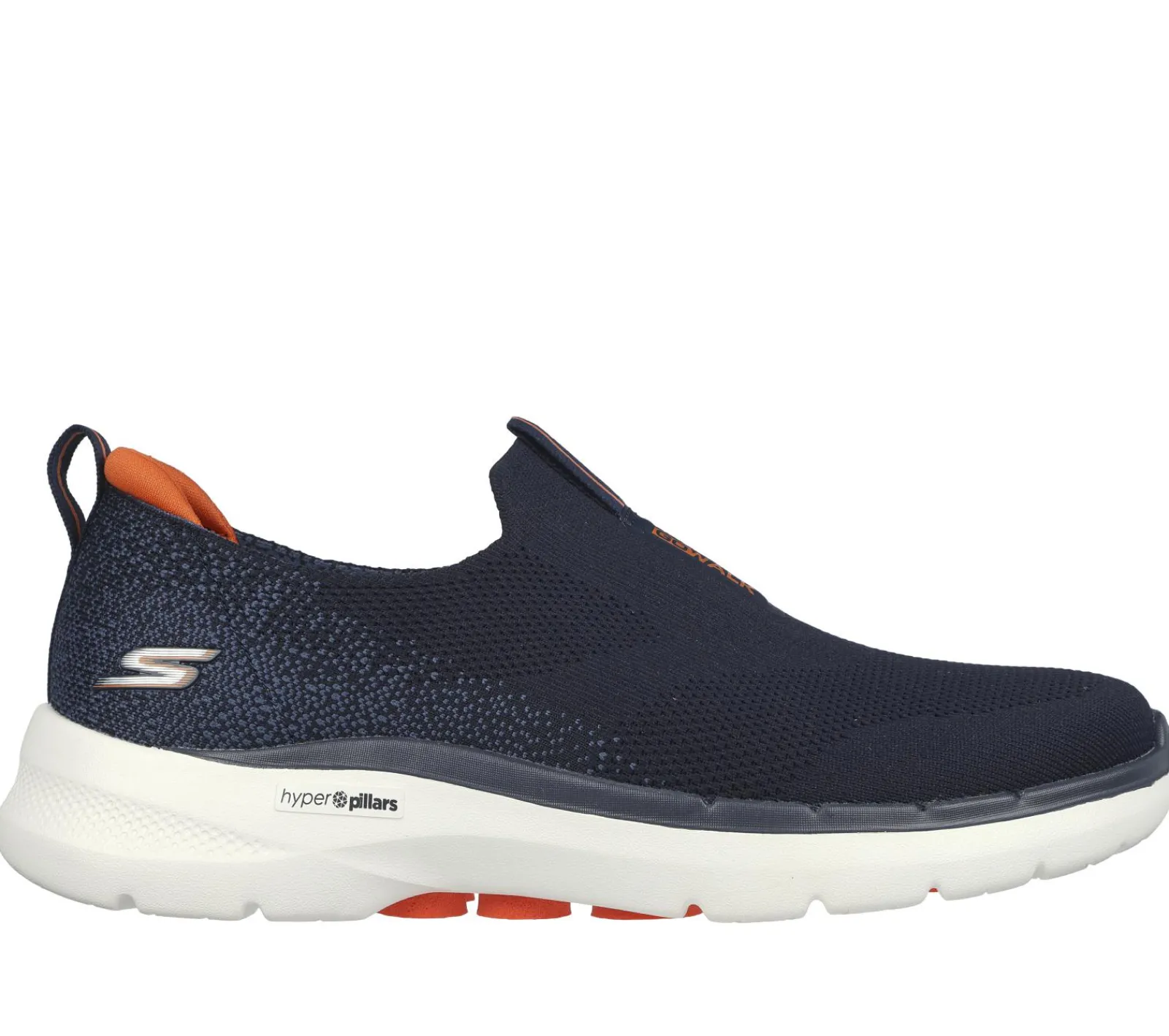 Calçado Sem Atacadores|Sapatilhas Casuais-SKECHERS GO WALK 6 NAVY / LARANJA