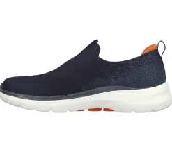 Calçado Sem Atacadores|Sapatilhas Casuais-SKECHERS GO WALK 6 NAVY / LARANJA