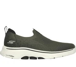 Calçado Sem Atacadores|Sapatilhas-SKECHERS GO WALK 7 AZEITONA / PRETO