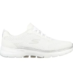 Calçado Sem Atacadores|Sapatilhas-SKECHERS GO WALK 6 - Bold Vision BRANCO