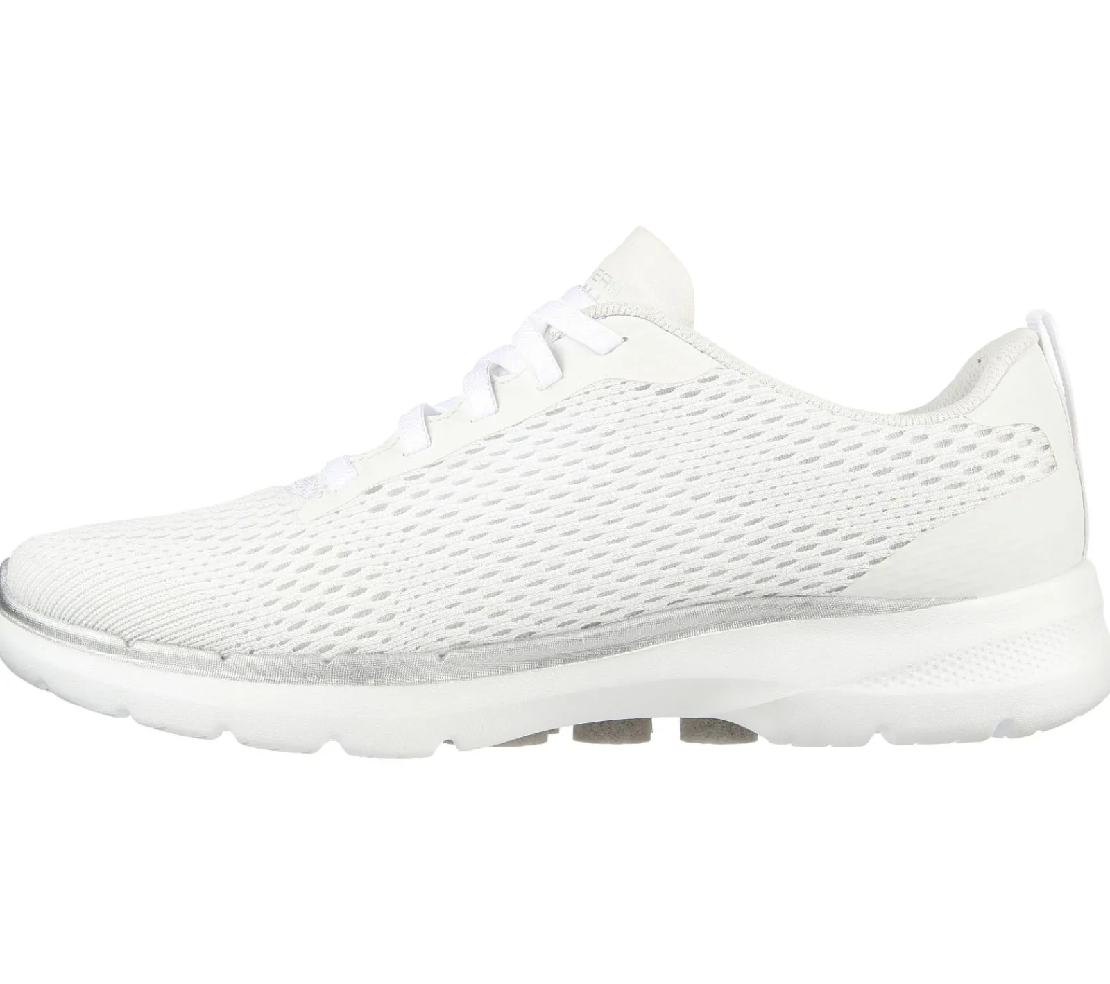 Calçado Sem Atacadores|Sapatilhas-SKECHERS GO WALK 6 - Bold Vision BRANCO