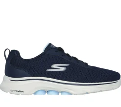 Com Atacadores|Sapatilhas-SKECHERS GO WALK 7 - Clear Path NAVY / AZUL CLARO