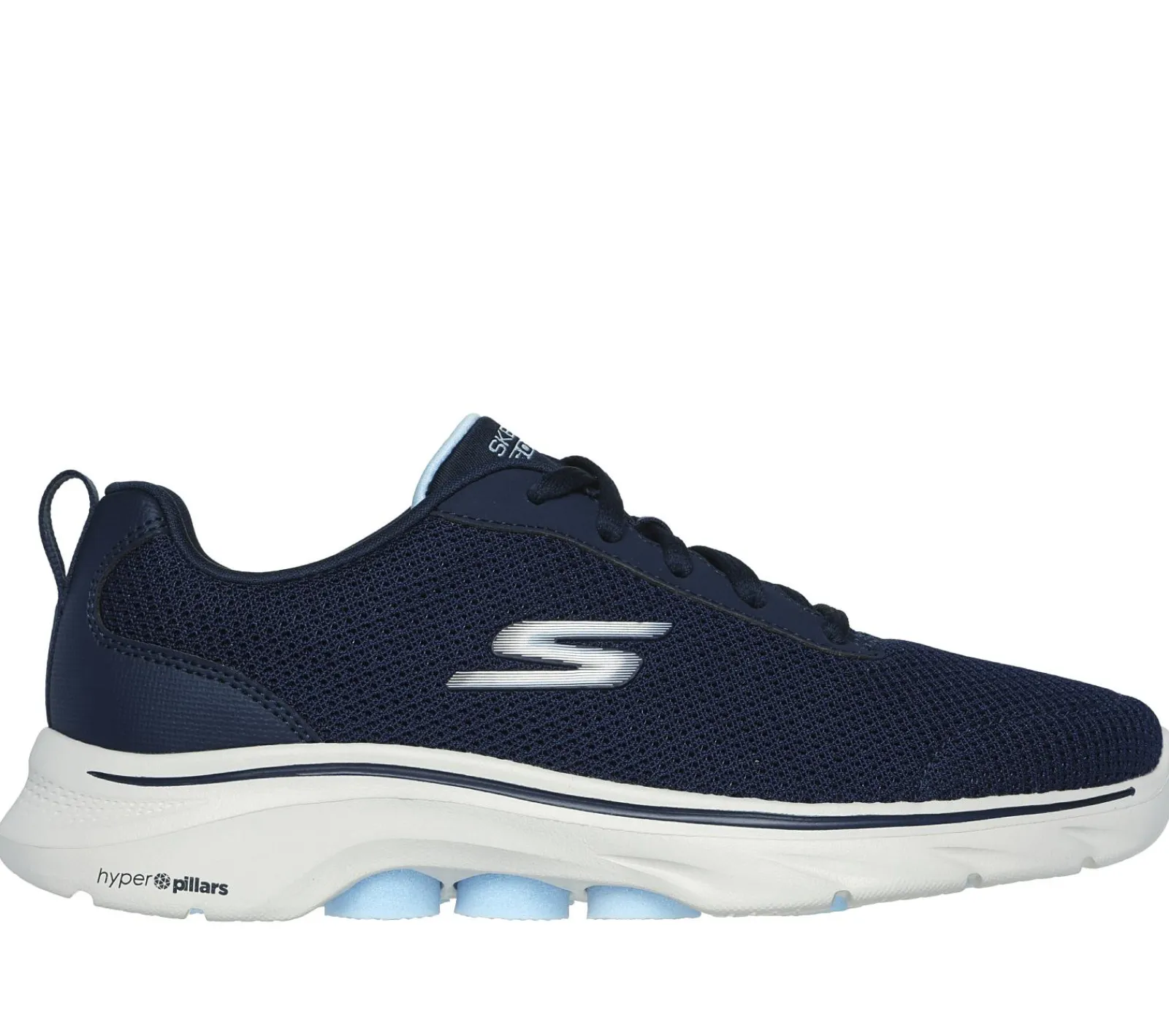 Com Atacadores|Sapatilhas-SKECHERS GO WALK 7 - Clear Path NAVY / AZUL CLARO