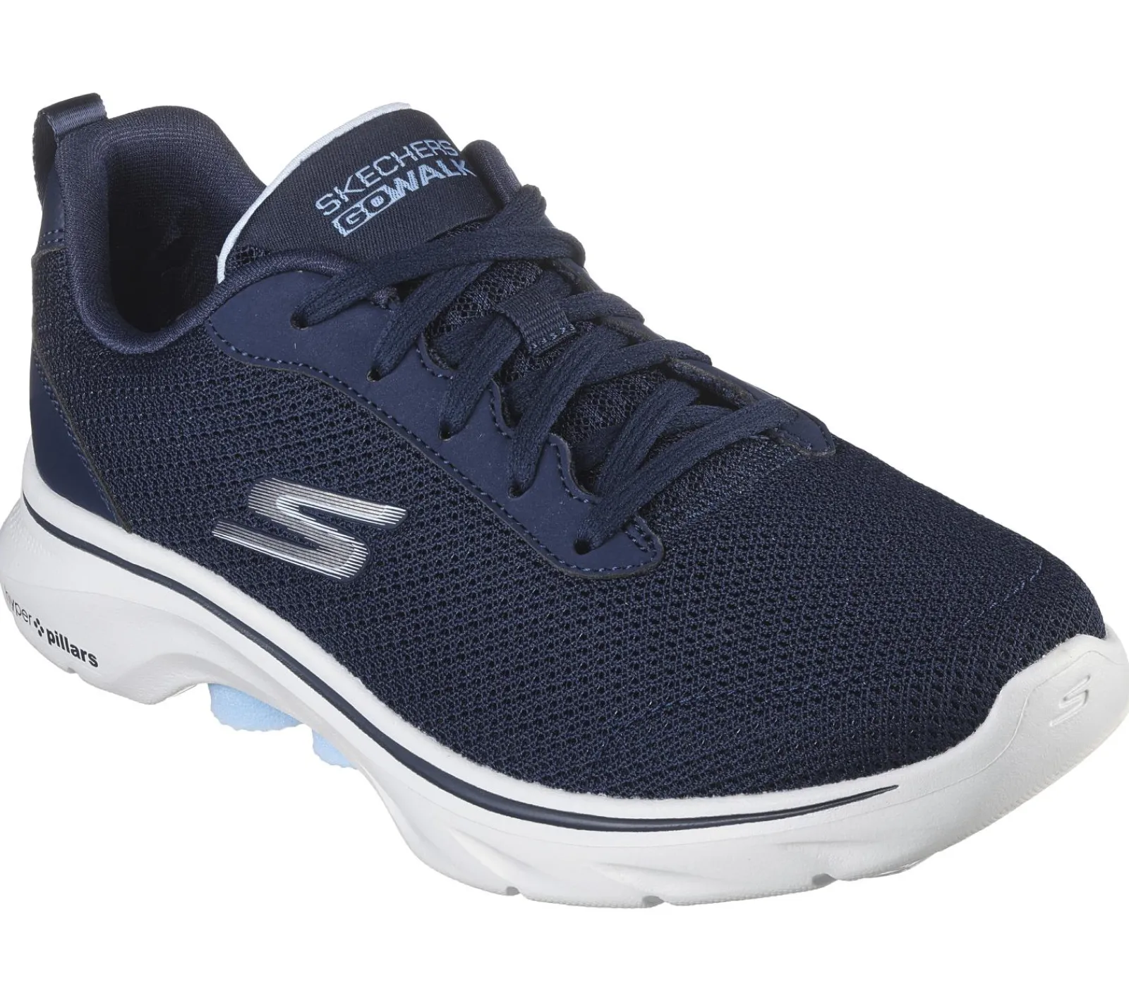 Com Atacadores|Sapatilhas-SKECHERS GO WALK 7 - Clear Path NAVY / AZUL CLARO