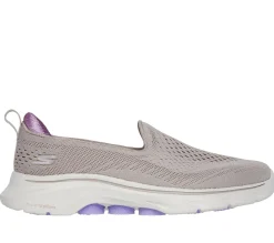 Calçado Sem Atacadores|Sapatilhas-SKECHERS GO WALK 7 - Vina TAUPE / LAVANDA