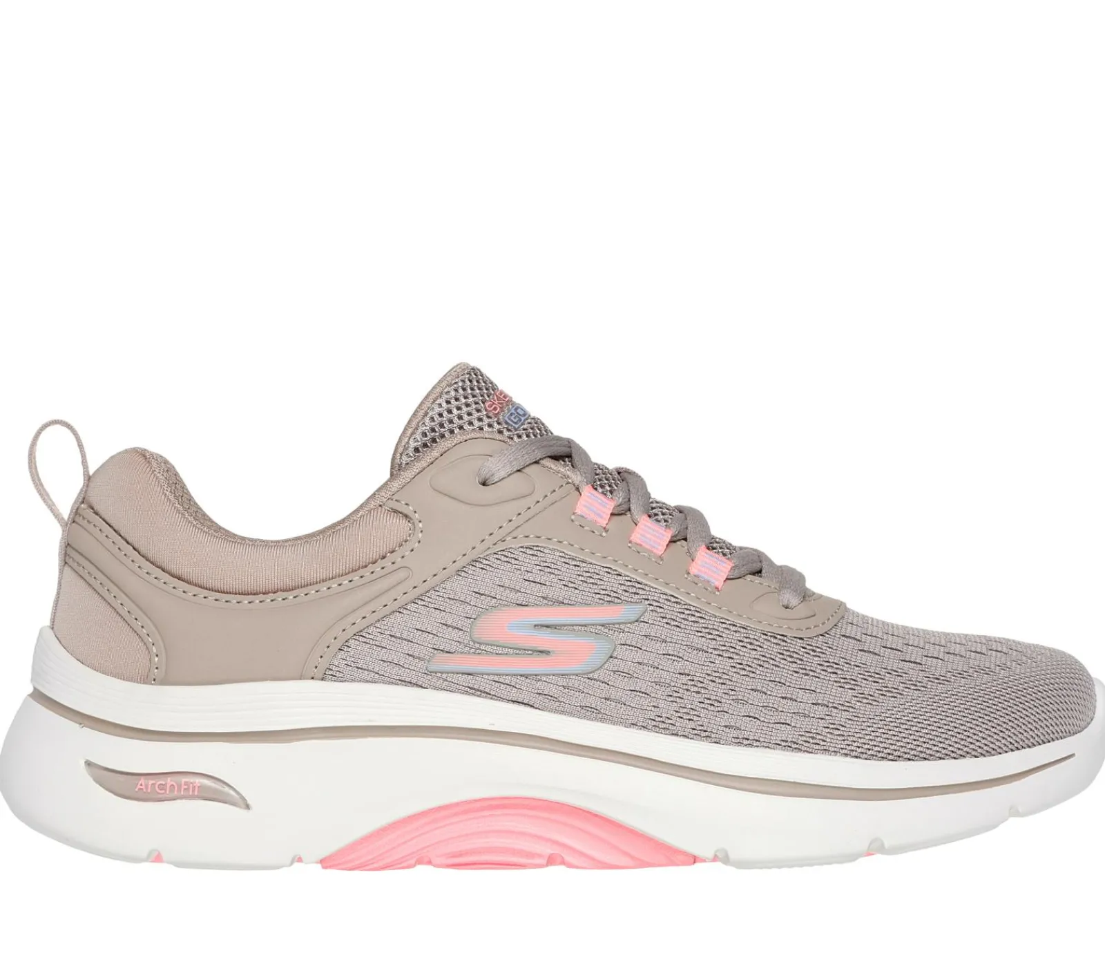 Com Atacadores|Sapatilhas-SKECHERS GO WALK Arch Fit 2.0 - Balin TAUPE / MULTICOR