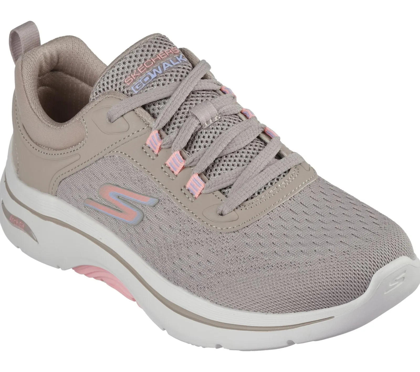 Com Atacadores|Sapatilhas-SKECHERS GO WALK Arch Fit 2.0 - Balin TAUPE / MULTICOR