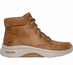 Com Atacadores|Botas-SKECHERS GO WALK Arch Fit 2.0 - Mountain View CASTANHO CLARO