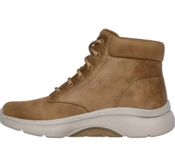Com Atacadores|Botas-SKECHERS GO WALK Arch Fit 2.0 - Mountain View CASTANHO CLARO