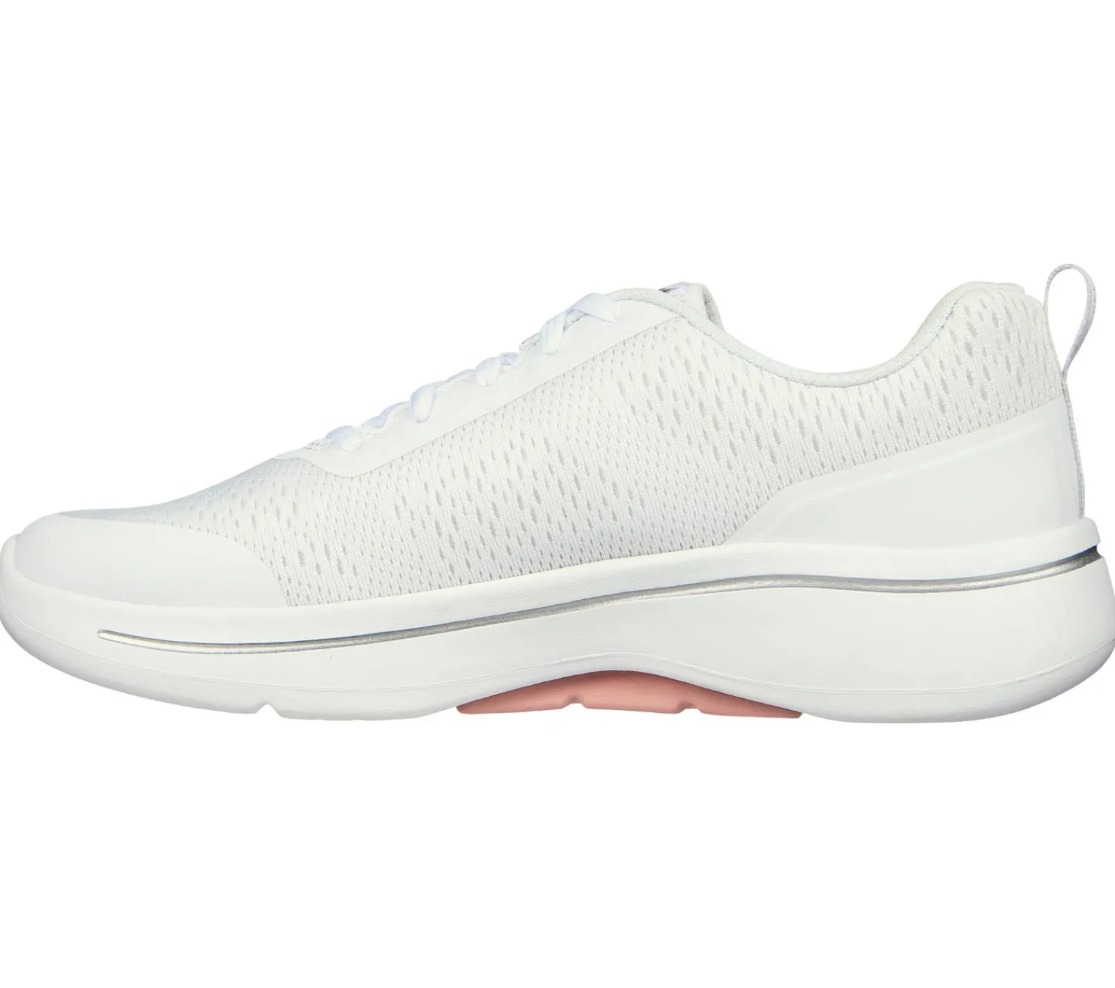 Com Atacadores|Sapatilhas-SKECHERS GO WALK Arch Fit - Uptown Summer BRANCO / ROSA CLARO