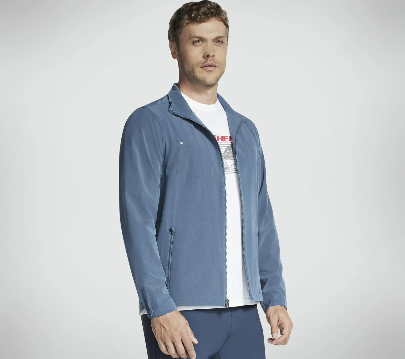 Partes De Cima|Partes De Cima-SKECHERS GO WALK Everywhere Full Zip Jacket DENIM