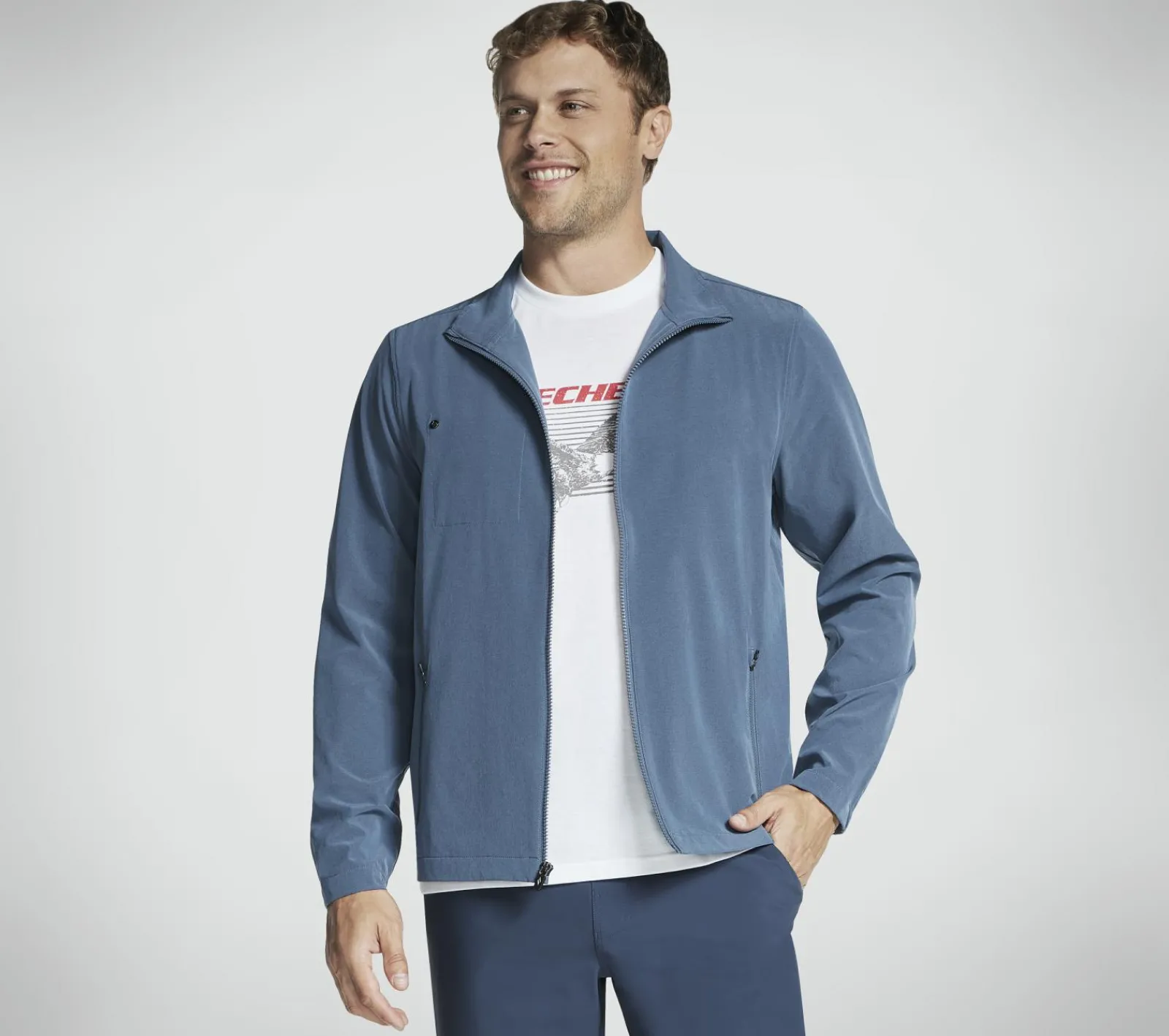 Partes De Cima|Partes De Cima-SKECHERS GO WALK Everywhere Full Zip Jacket DENIM