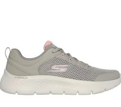 Com Atacadores|Sapatilhas-SKECHERS GO WALK Flex - Caley TAUPE / ROSA