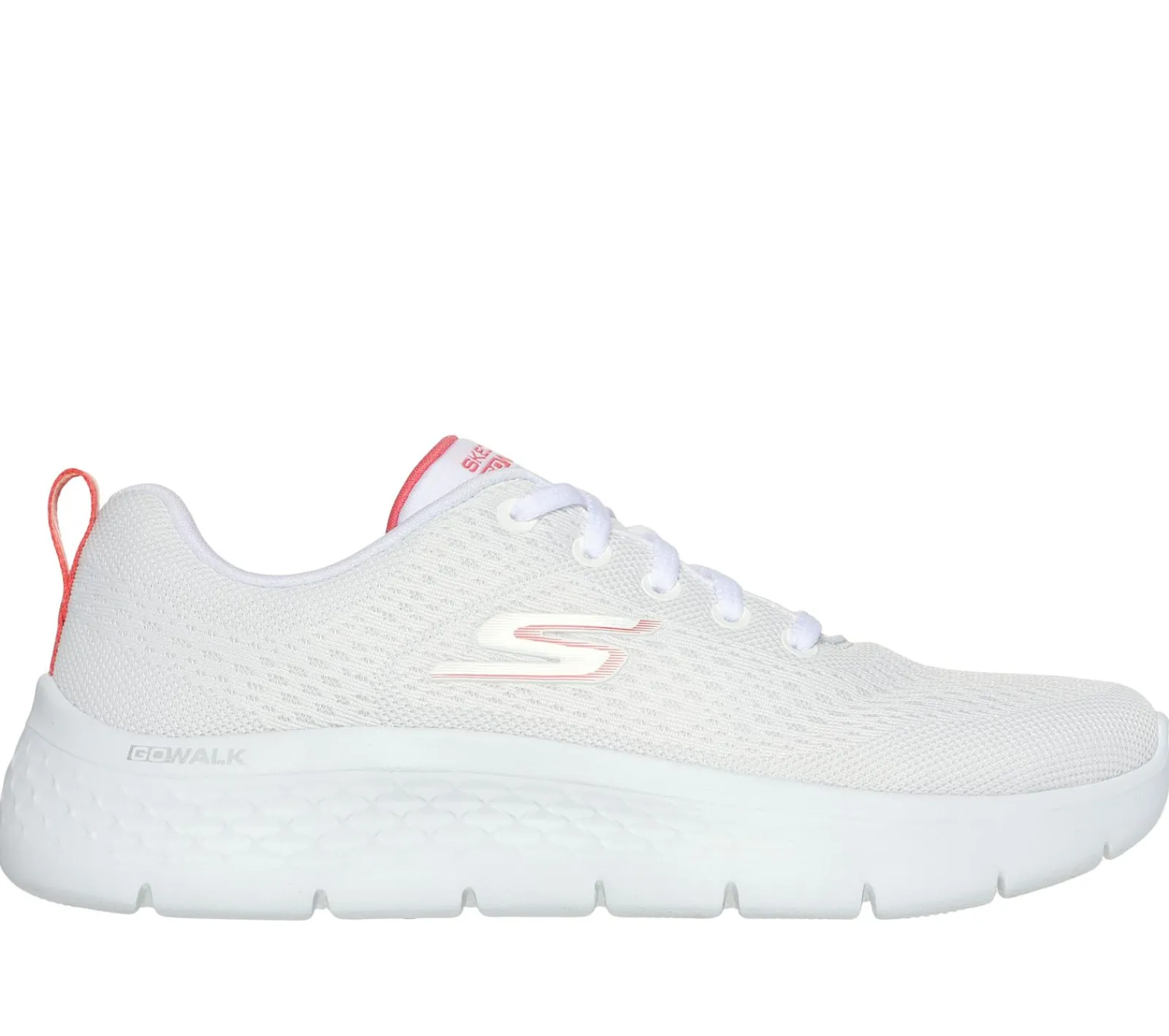 Com Atacadores|Sapatilhas-SKECHERS GO WALK Flex - Kali BRANCO / CORAL