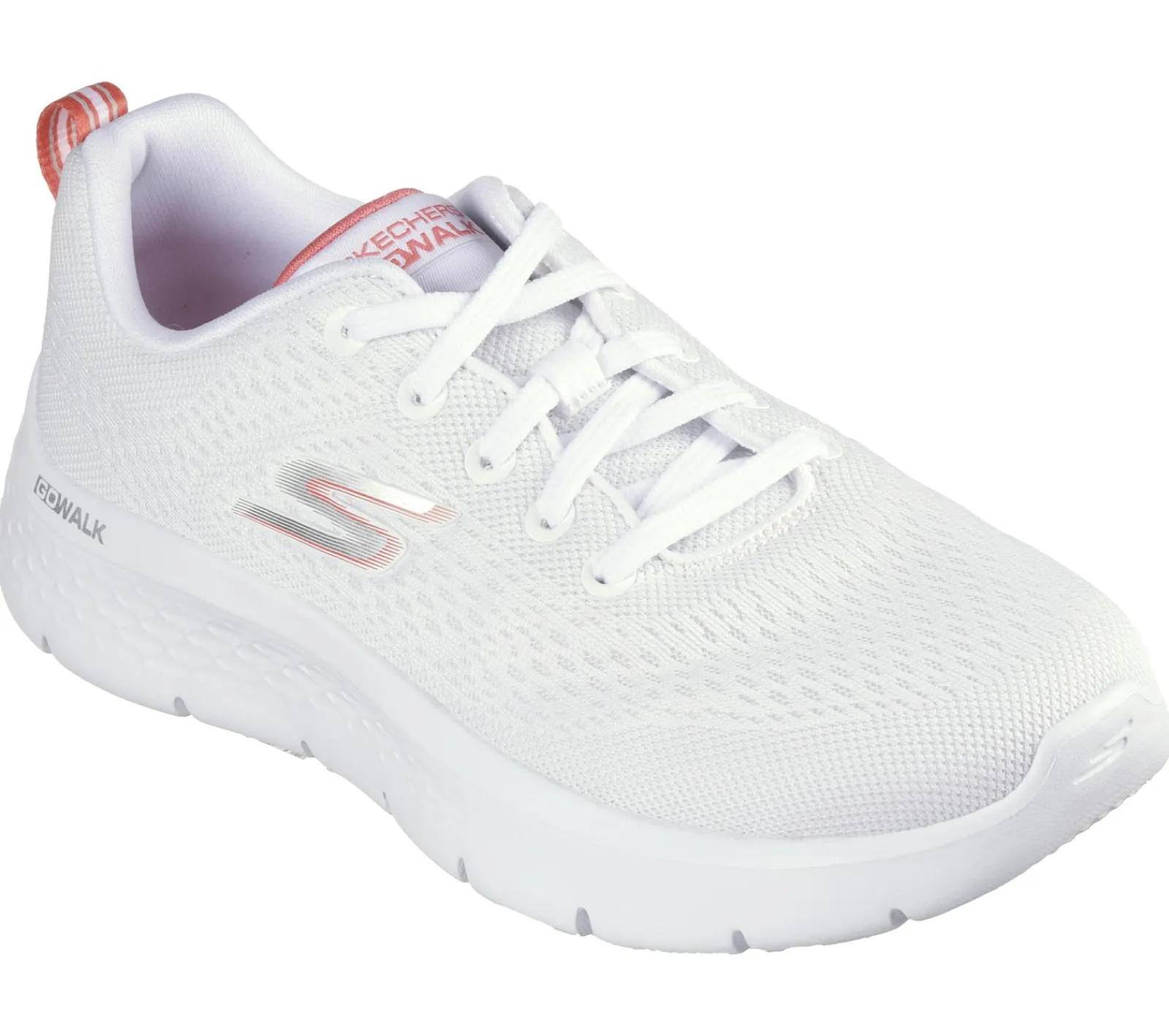Com Atacadores|Sapatilhas-SKECHERS GO WALK Flex - Kali BRANCO / CORAL