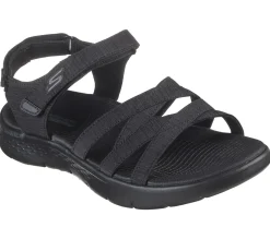 Sandálias-SKECHERS GO WALK FLEX Sandal - Sunshine PRETO