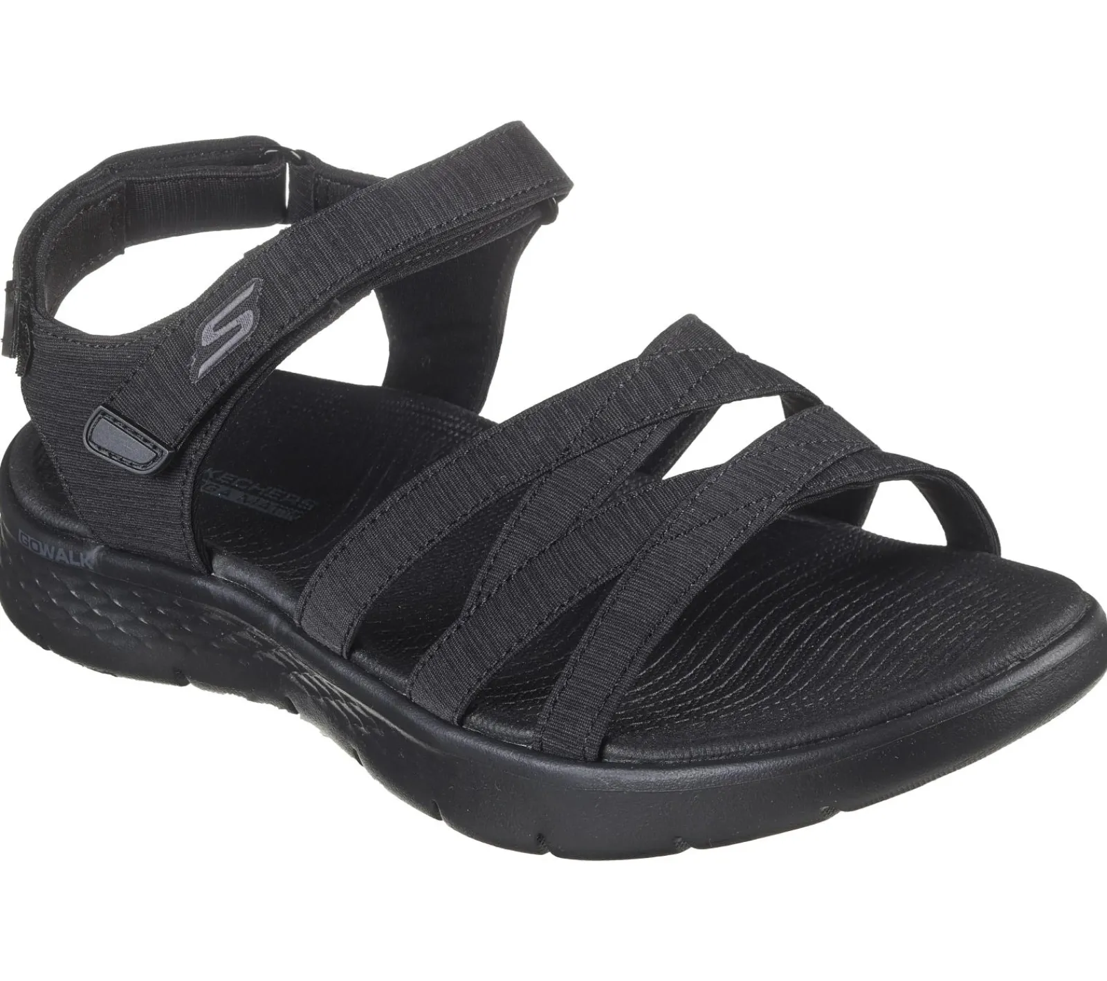 Sandálias-SKECHERS GO WALK FLEX Sandal - Sunshine PRETO