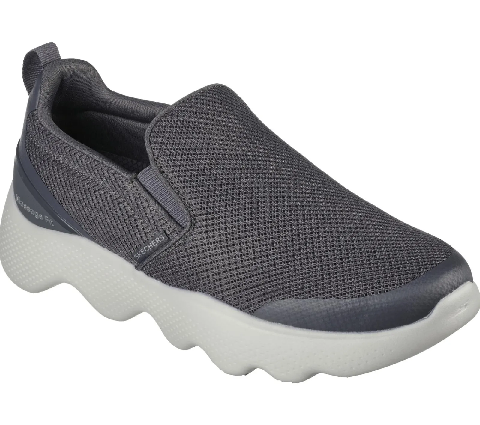 Calçado Sem Atacadores|Sapatilhas Casuais-SKECHERS GO WALK Massage Fit - Ripple CARVÃO
