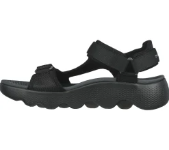 Sandálias-SKECHERS GO WALK Massage Fit Sandal PRETO / CINZENTO