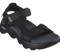 Sandálias-SKECHERS GO WALK Massage Fit Sandal PRETO / CINZENTO
