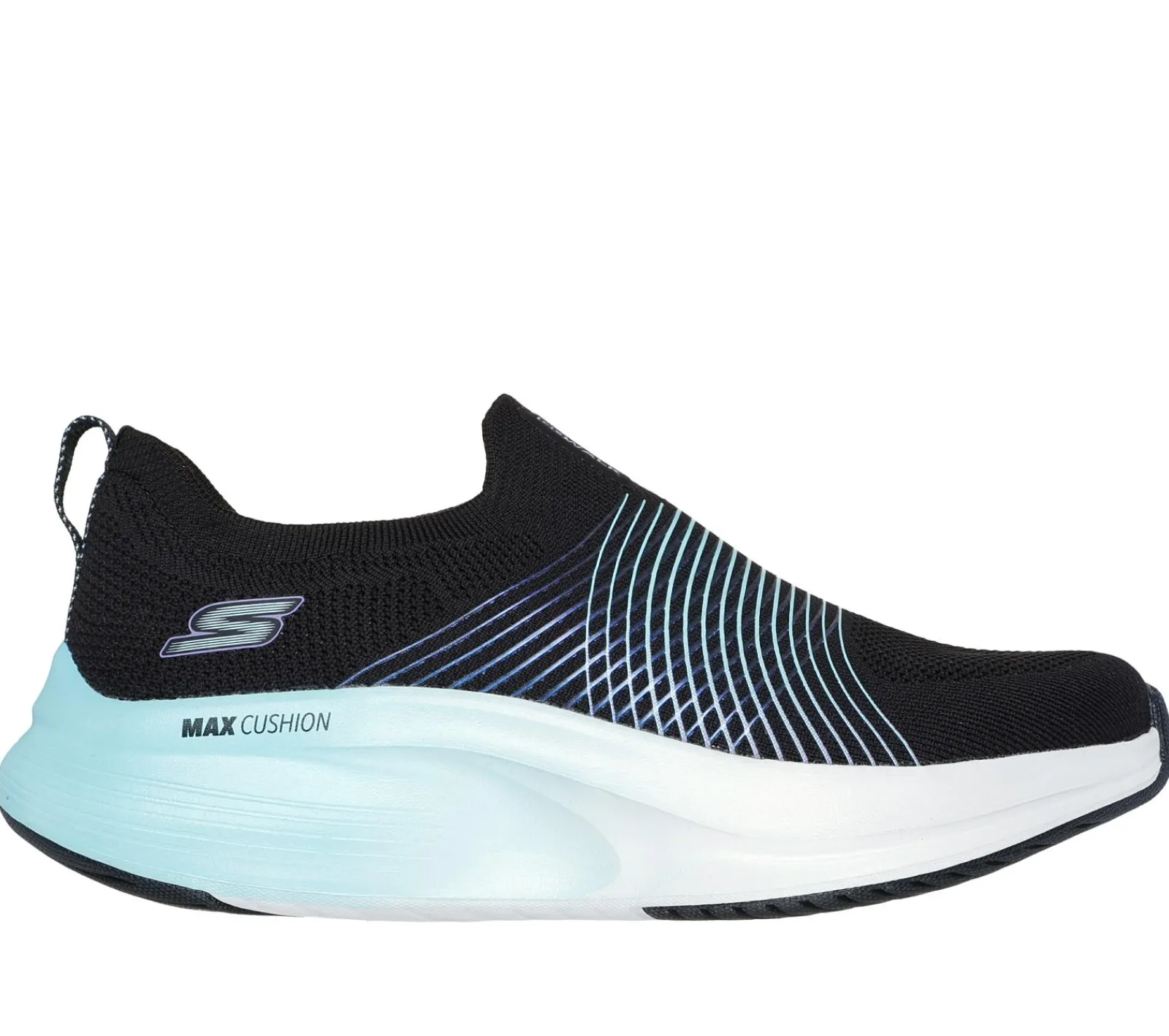 Calçado Sem Atacadores|Sapatilhas-SKECHERS GO WALK Max Walker - Sally PRETO / AQUA