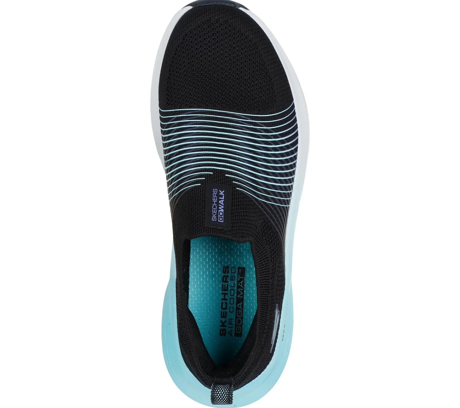 Calçado Sem Atacadores|Sapatilhas-SKECHERS GO WALK Max Walker - Sally PRETO / AQUA