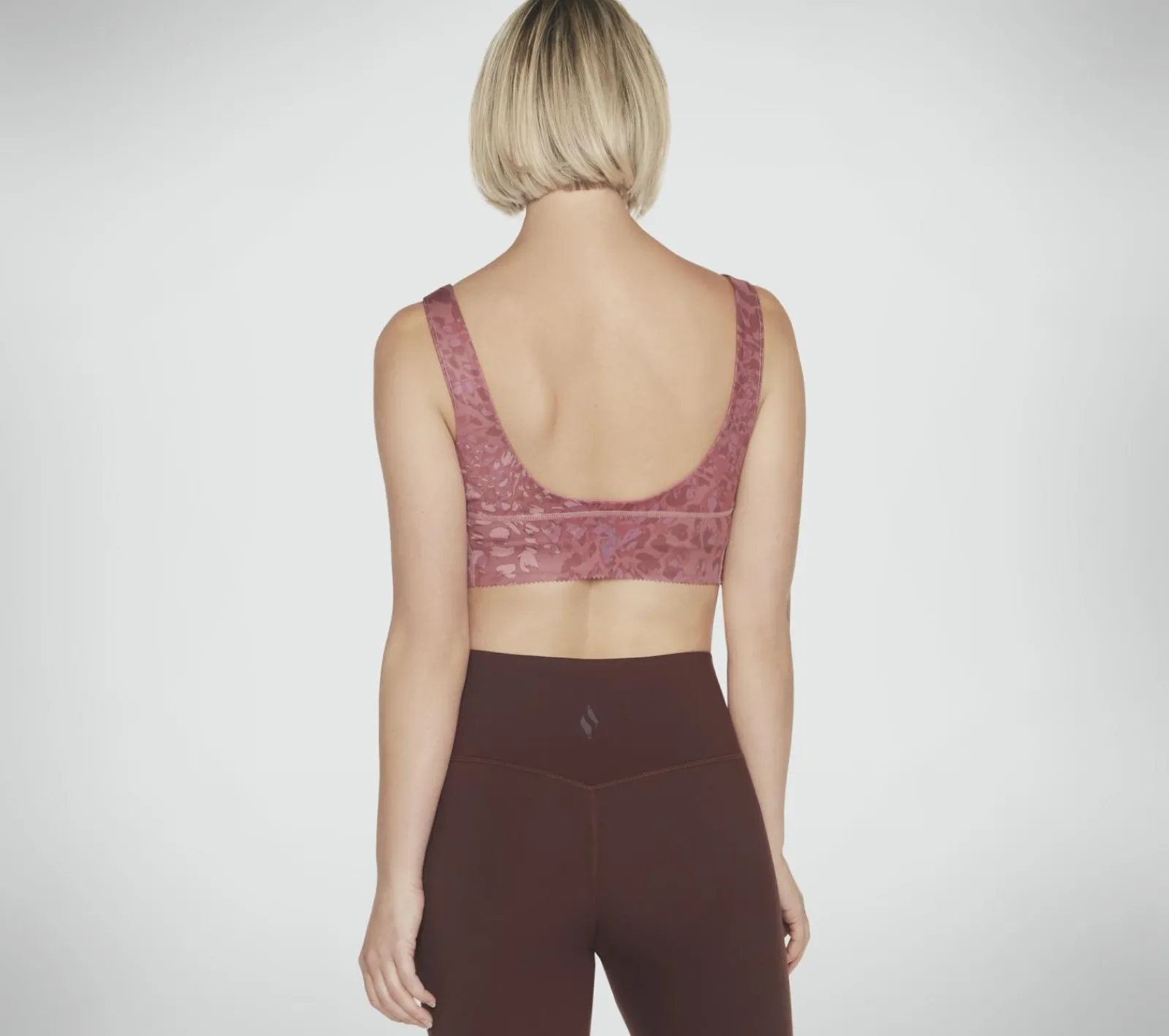 Partes De Cima|Partes De Cima-SKECHERS GOSCULPT Leopard Longline Bra MAUVE / PURPLE
