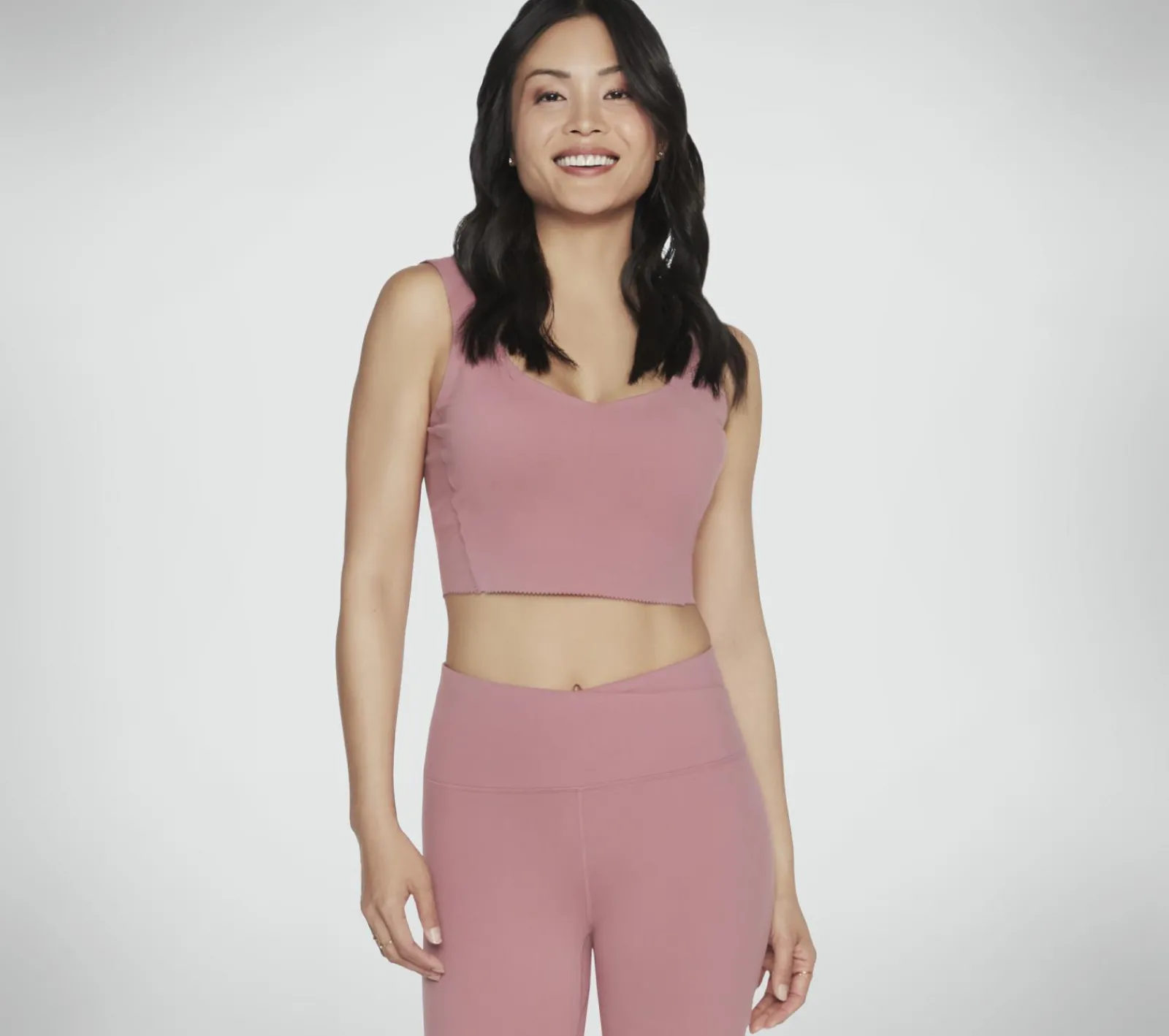 Partes De Cima|Partes De Cima-SKECHERS GOSCULPT Scalloped Longline Bra MALVA