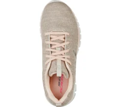 Com Atacadores|Sapatilhas Casuais-SKECHERS Graceful - Twisted Fortune NATURAL / CORAL