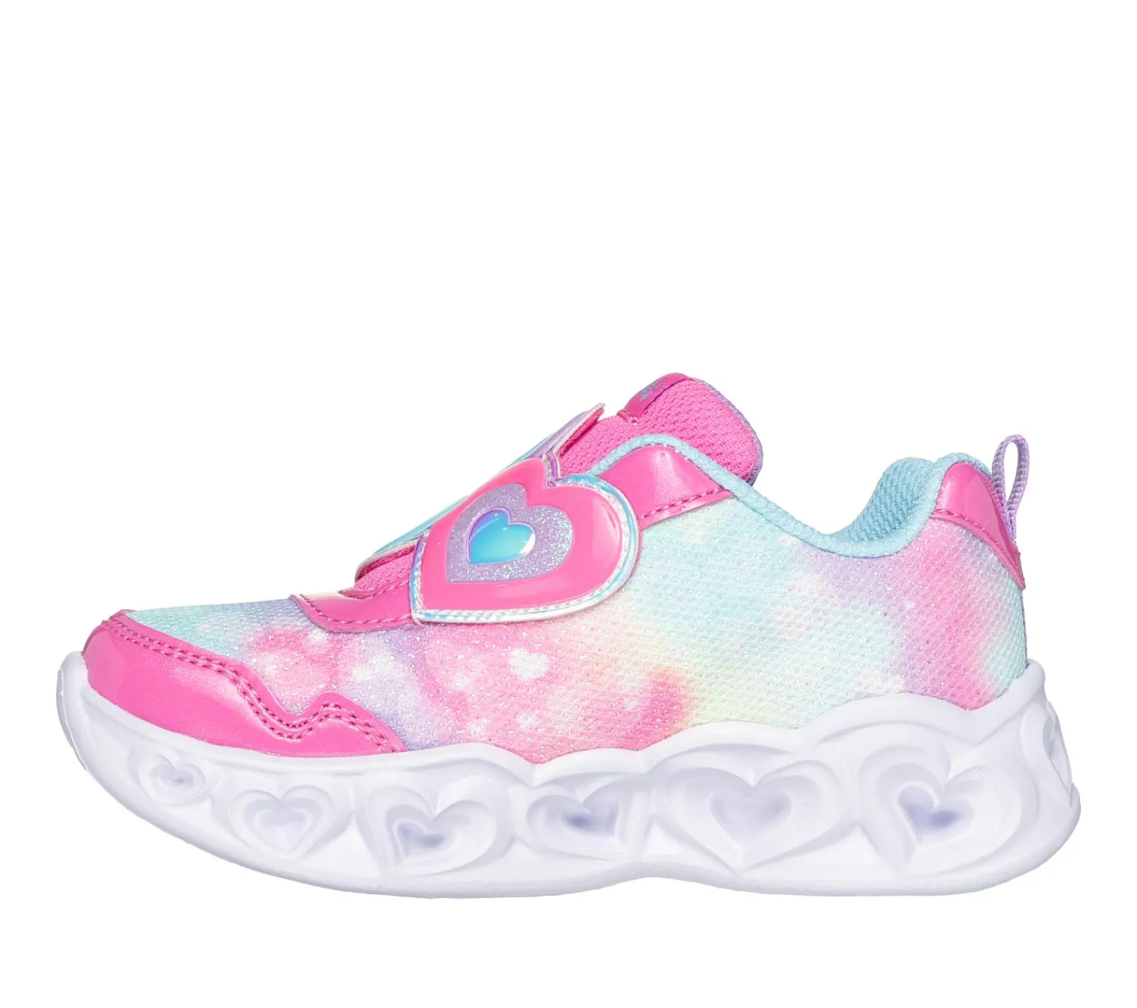 Sapatilhas-SKECHERS Heart Lights - Lovin Reflection ROSA / TURQUESA